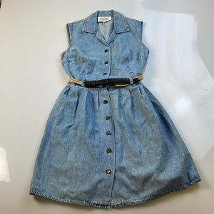 Laundry By Shelli Segal Denim Sleeveless Dress